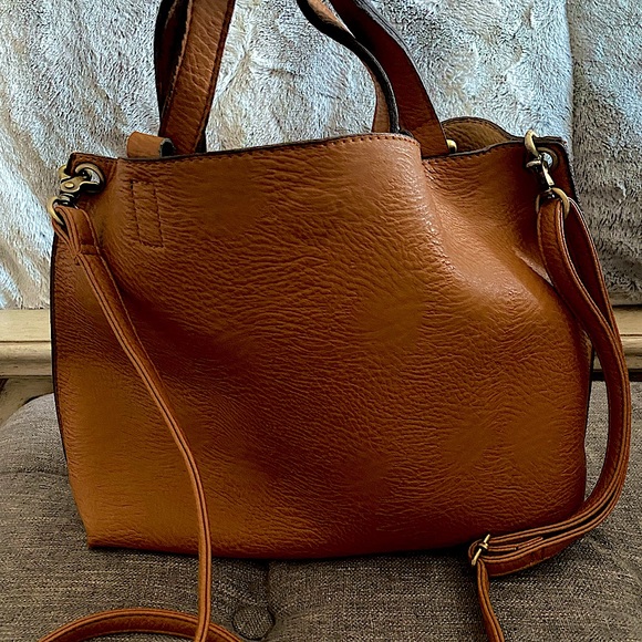Free People Cognac Crossbody Bag - Picture 1 of 3